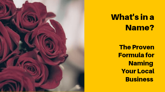 1-2-3 Formual for Naming Your Local Business